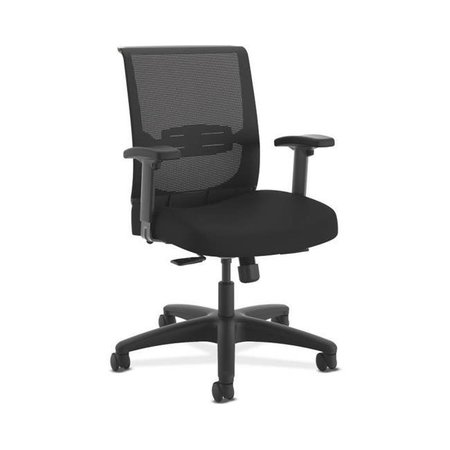 THE HON The HON HONCMY1AACCF10 Mid Back Task Chair with Synchro-Tilt Seat Slide; Black HONCMY1AACCF10